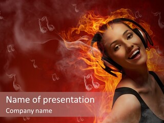 Women People Dark PowerPoint Template