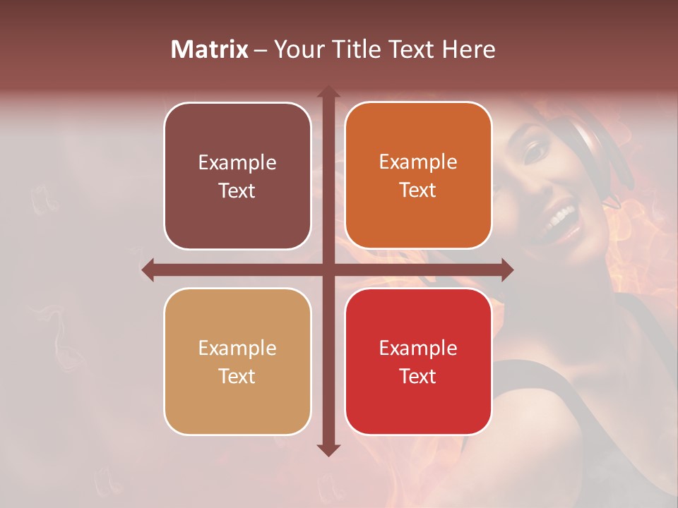 Women People Dark PowerPoint Template