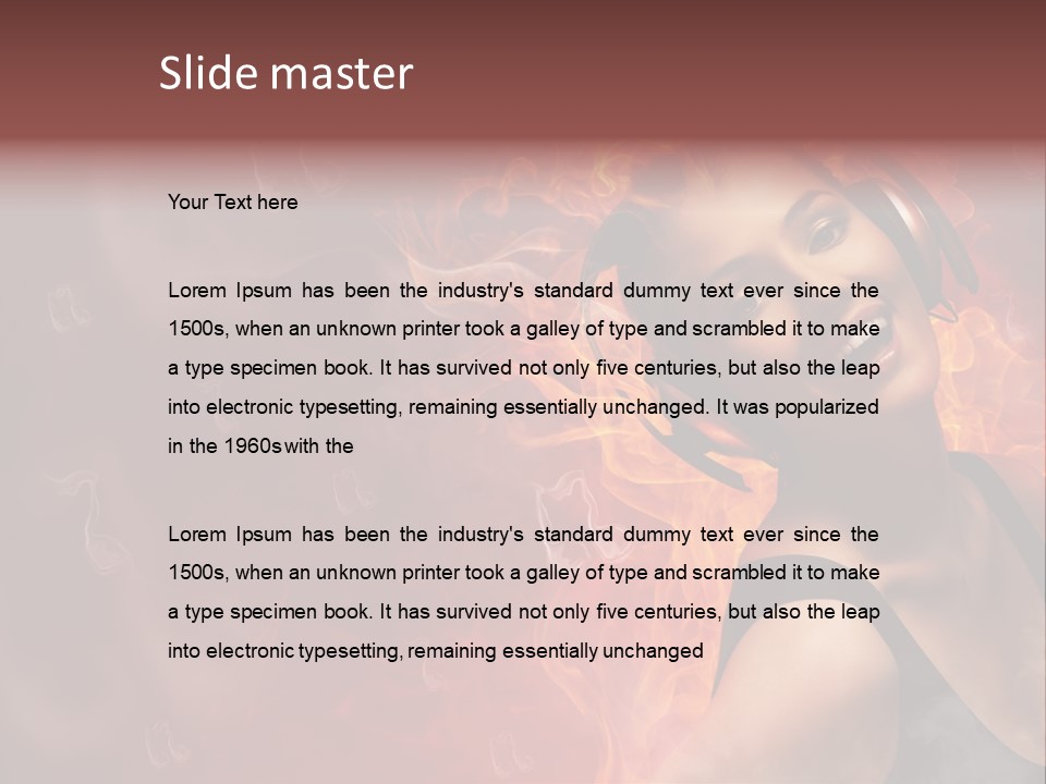 Women People Dark PowerPoint Template