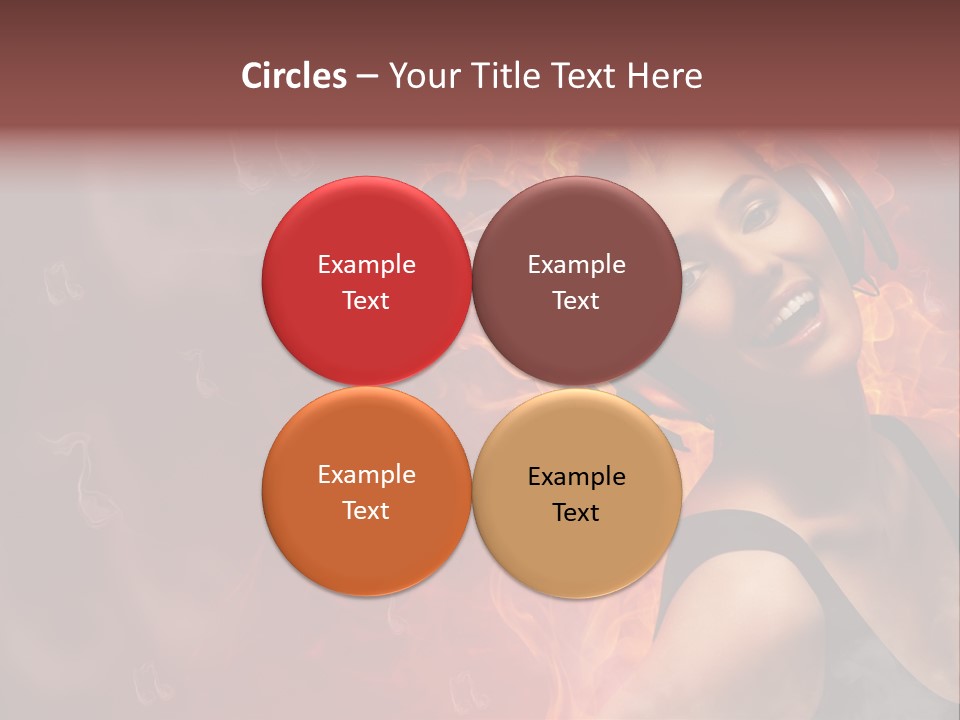 Women People Dark PowerPoint Template