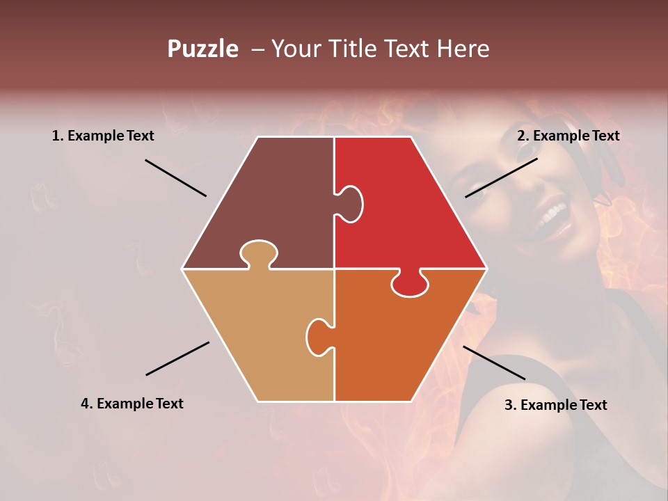 Women People Dark PowerPoint Template