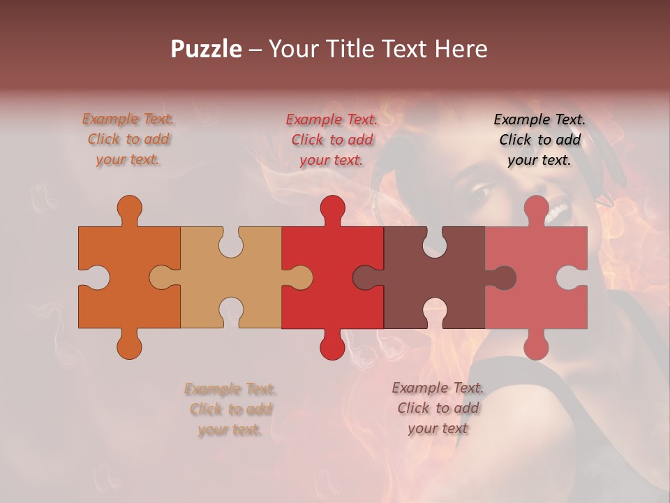 Women People Dark PowerPoint Template