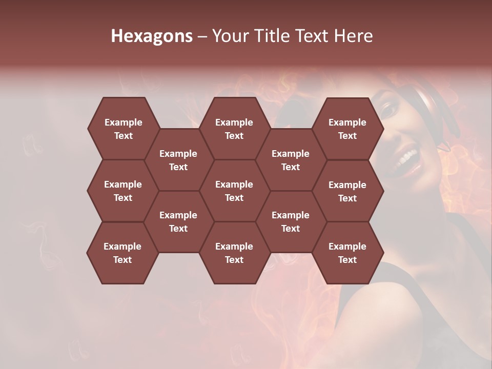 Women People Dark PowerPoint Template