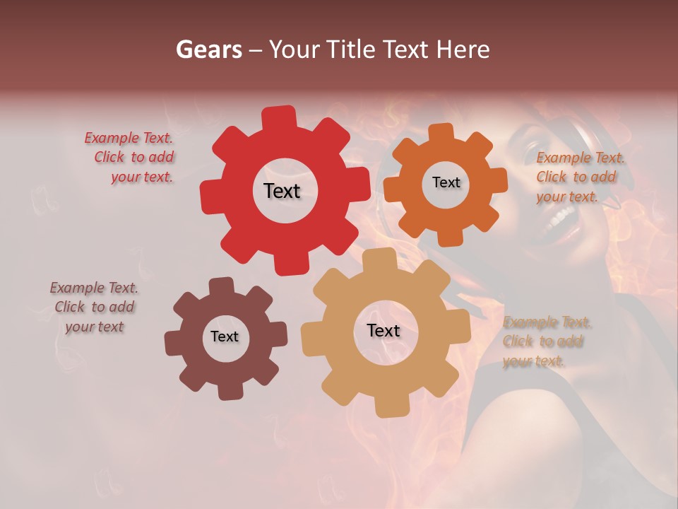 Women People Dark PowerPoint Template