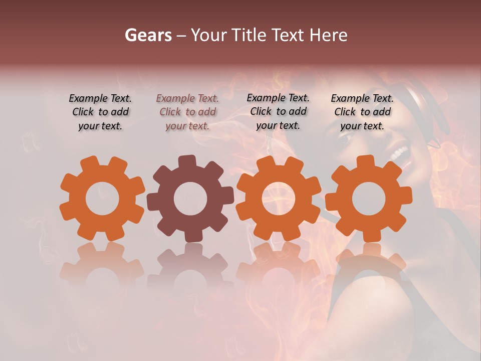 Women People Dark PowerPoint Template