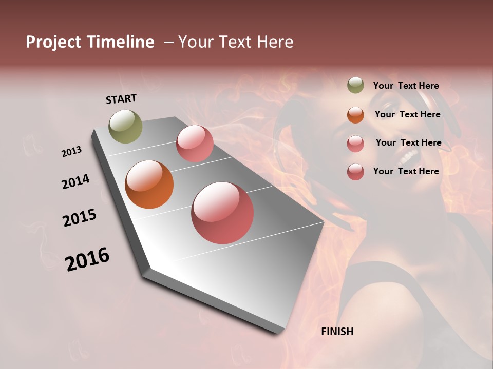 Women People Dark PowerPoint Template