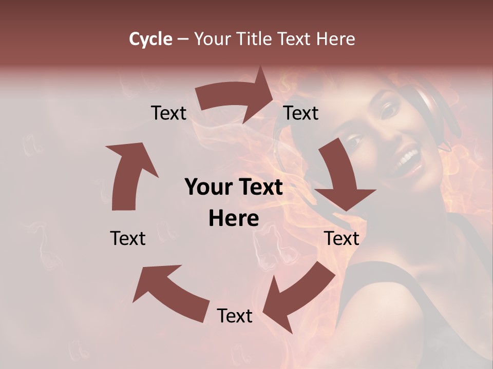 Women People Dark PowerPoint Template