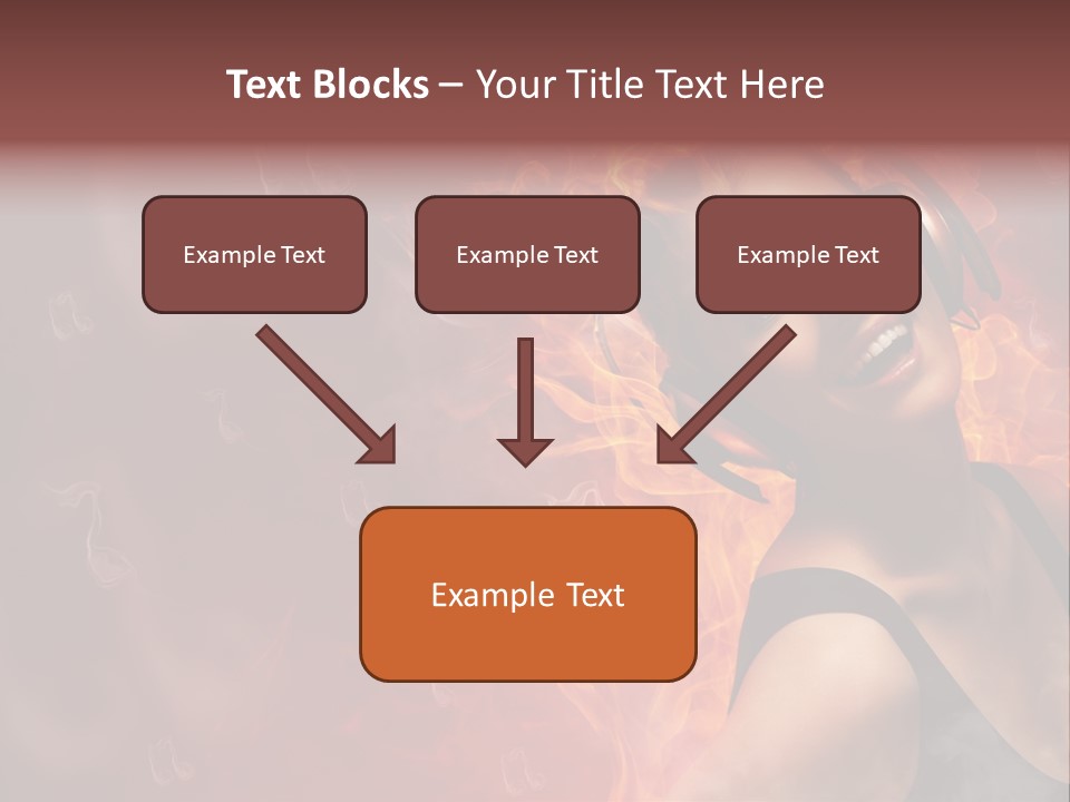 Women People Dark PowerPoint Template