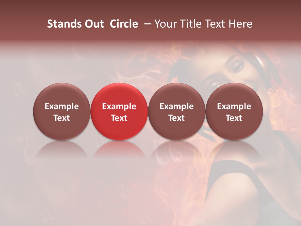 Women People Dark PowerPoint Template