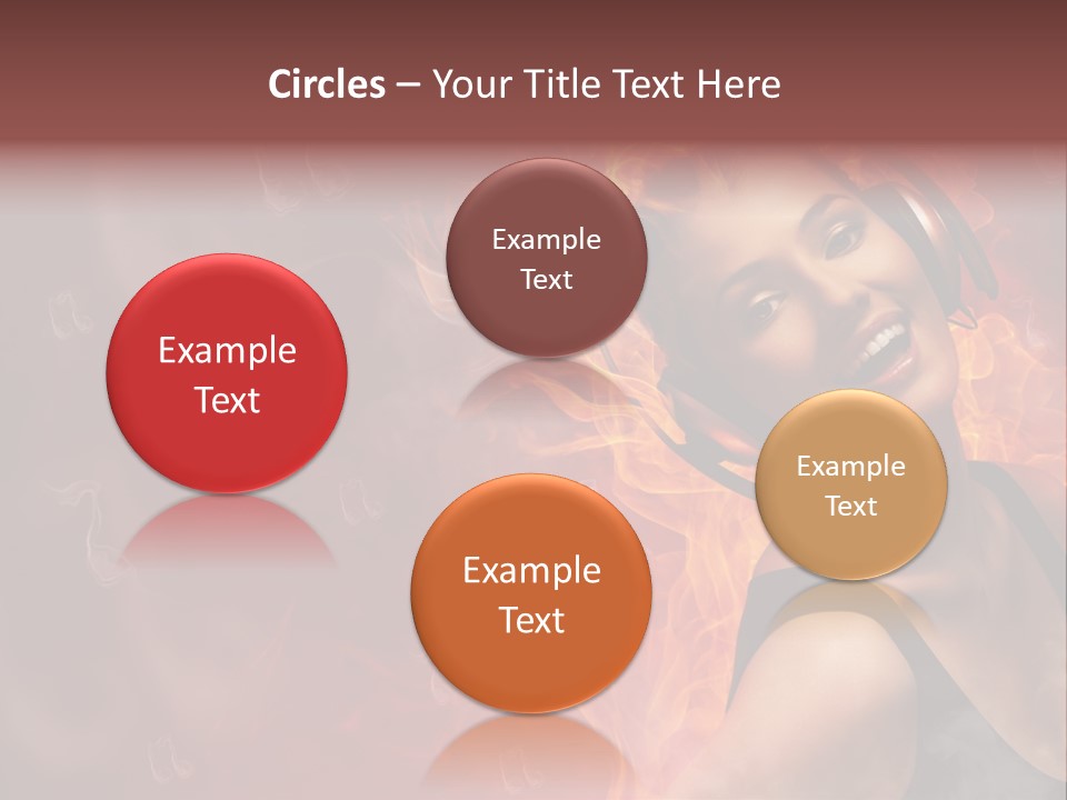 Women People Dark PowerPoint Template