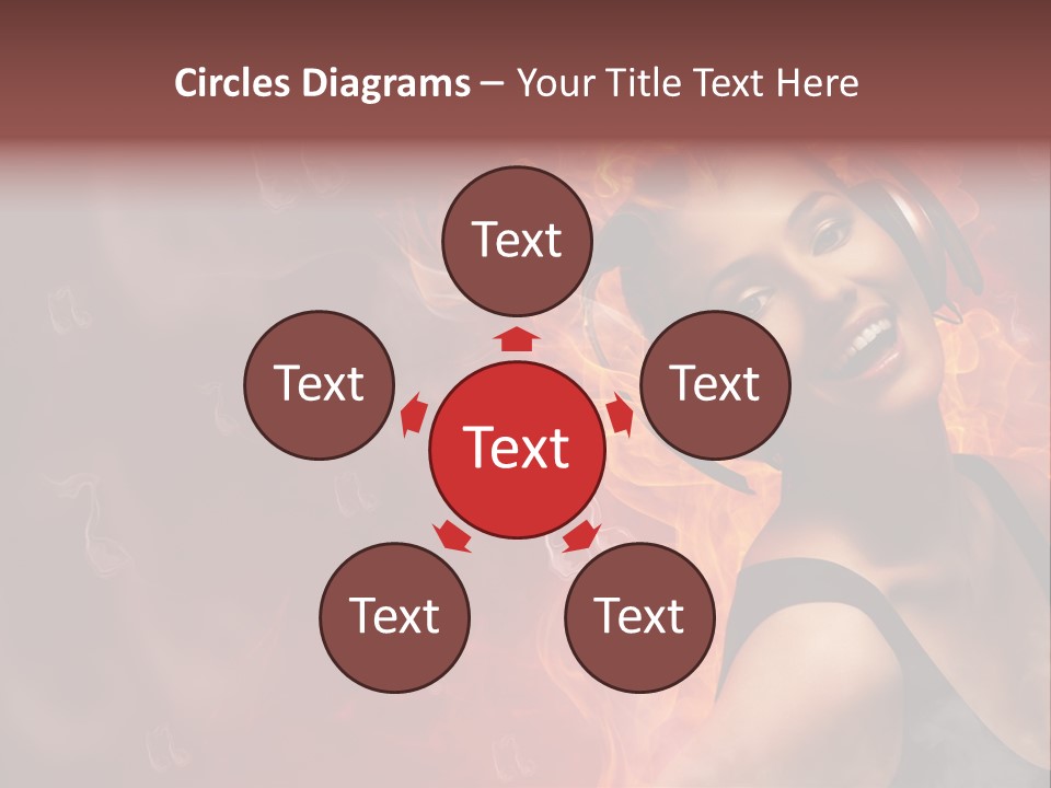 Women People Dark PowerPoint Template