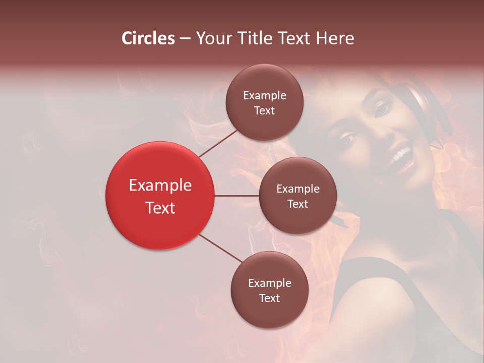 Women People Dark PowerPoint Template