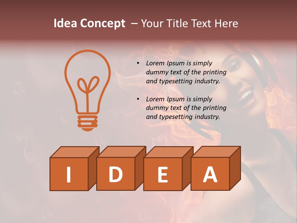 Women People Dark PowerPoint Template