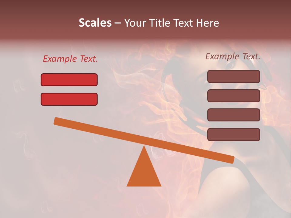 Women People Dark PowerPoint Template