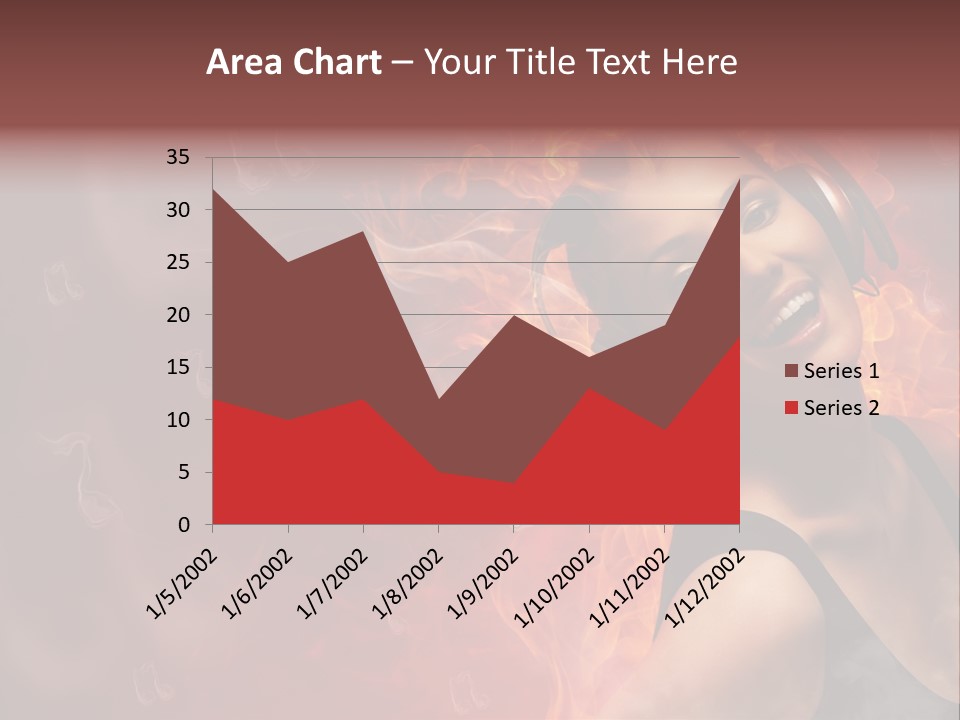 Women People Dark PowerPoint Template