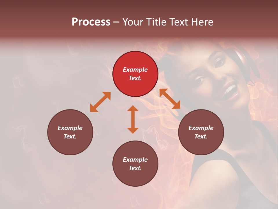 Women People Dark PowerPoint Template