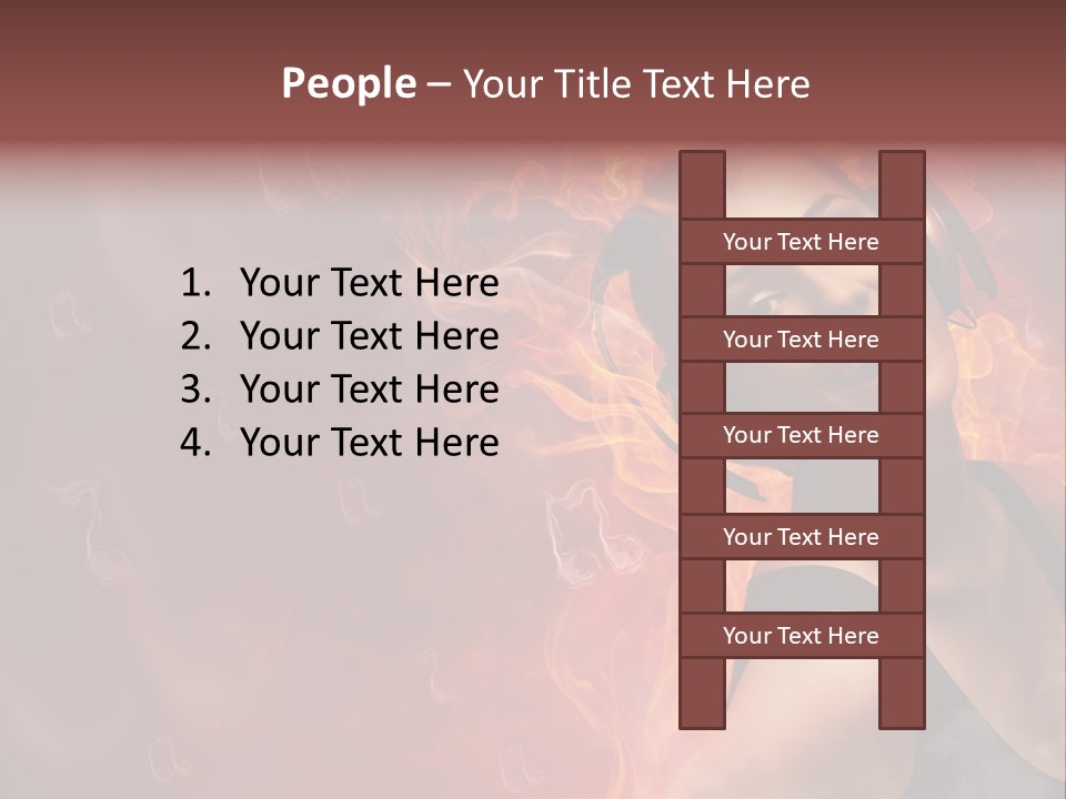 Women People Dark PowerPoint Template