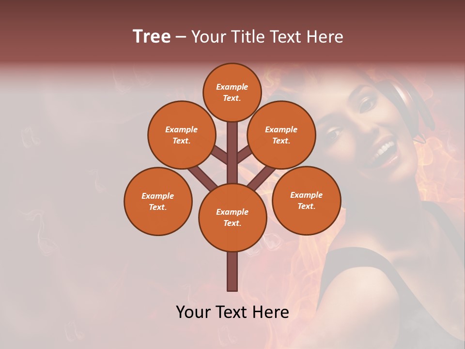 Women People Dark PowerPoint Template