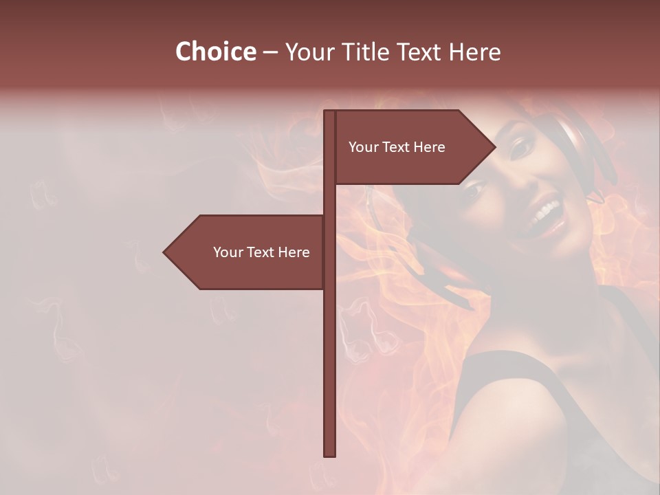 Women People Dark PowerPoint Template