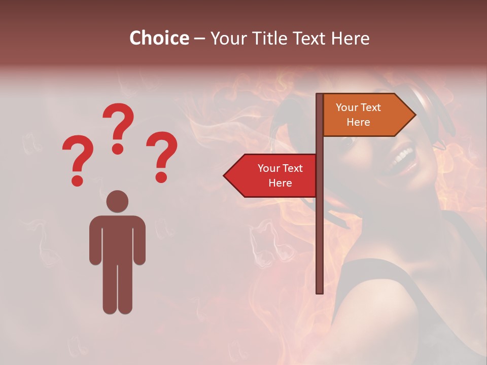 Women People Dark PowerPoint Template