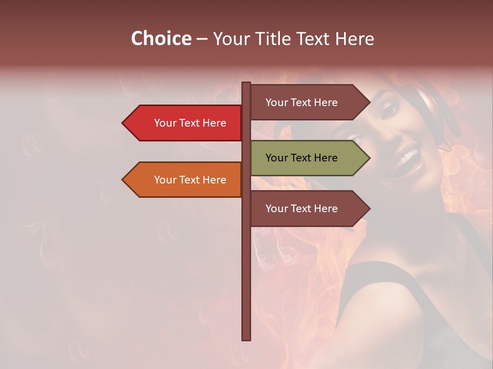 Women People Dark PowerPoint Template