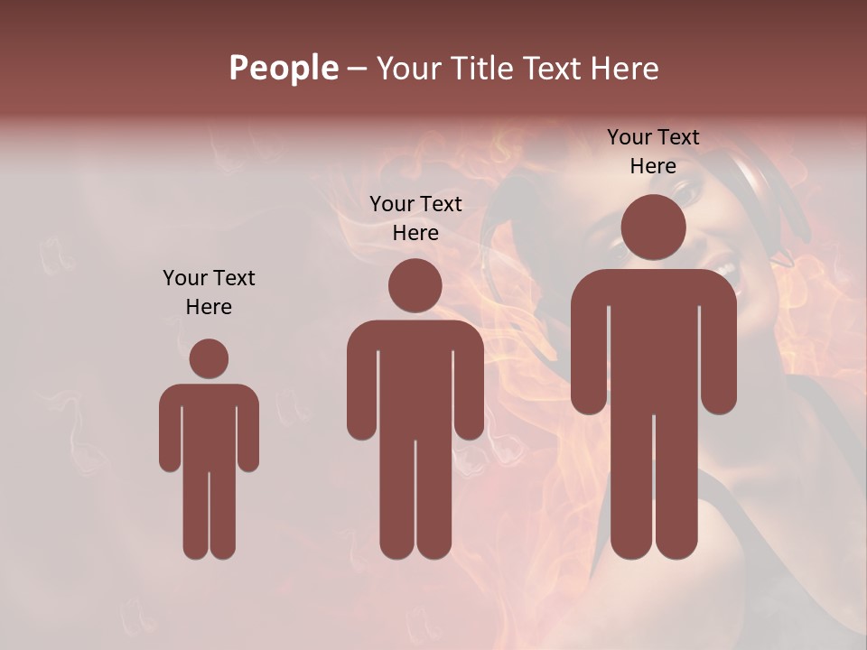 Women People Dark PowerPoint Template