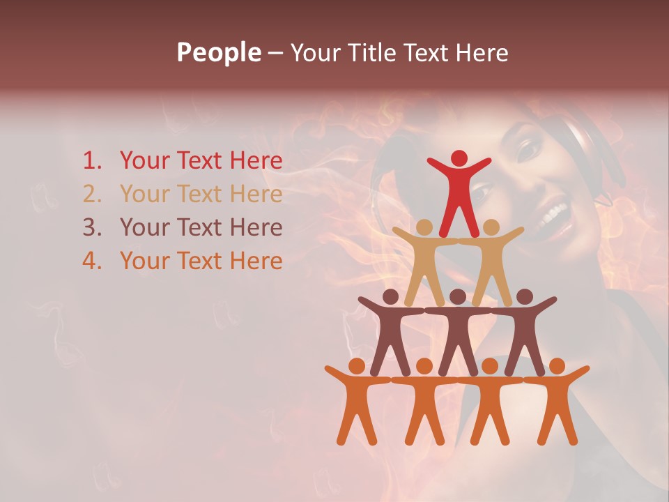 Women People Dark PowerPoint Template