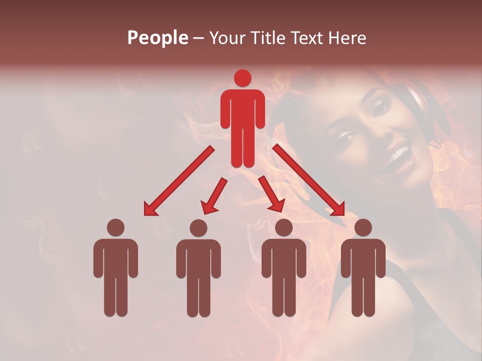 Women People Dark PowerPoint Template