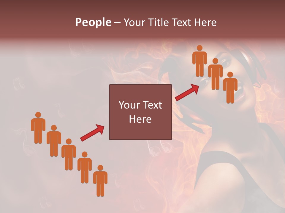 Women People Dark PowerPoint Template