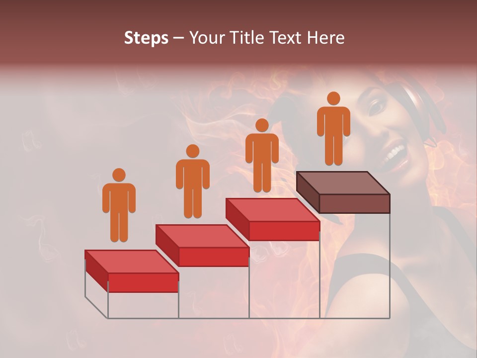 Women People Dark PowerPoint Template