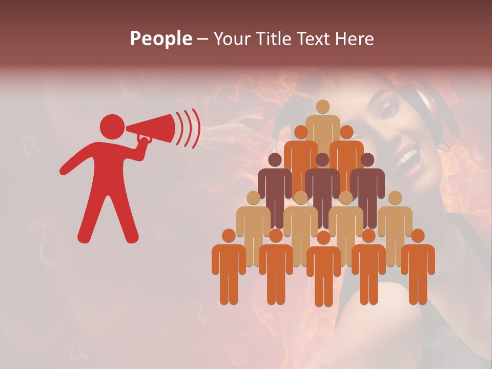 Women People Dark PowerPoint Template