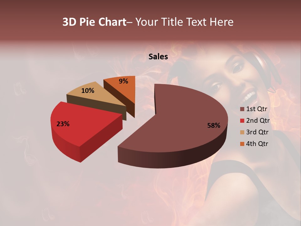 Women People Dark PowerPoint Template