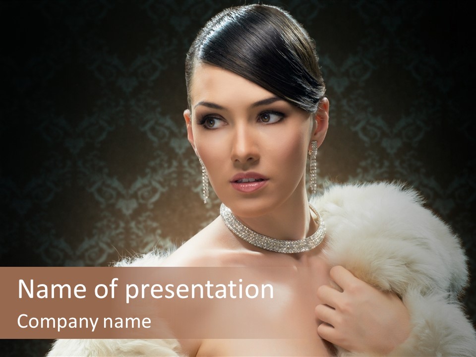 Person Women Sensuality PowerPoint Template