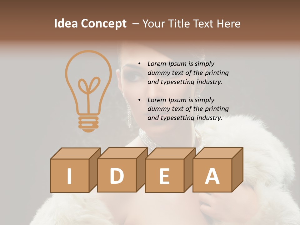 Person Women Sensuality PowerPoint Template