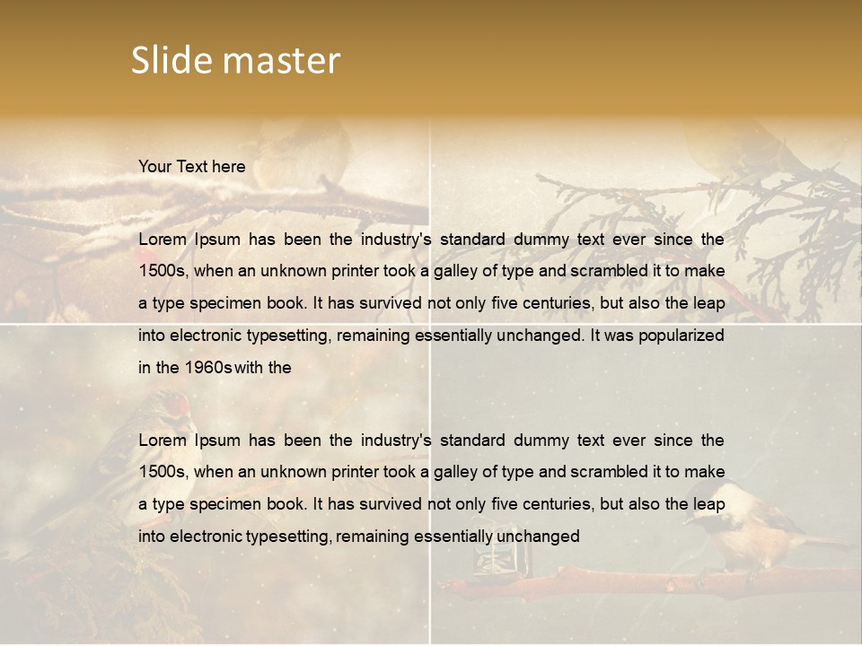 Holiday Sepia Greeting PowerPoint Template