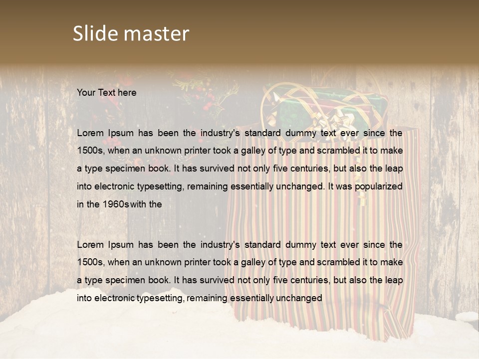 Wood Bag Texture PowerPoint Template