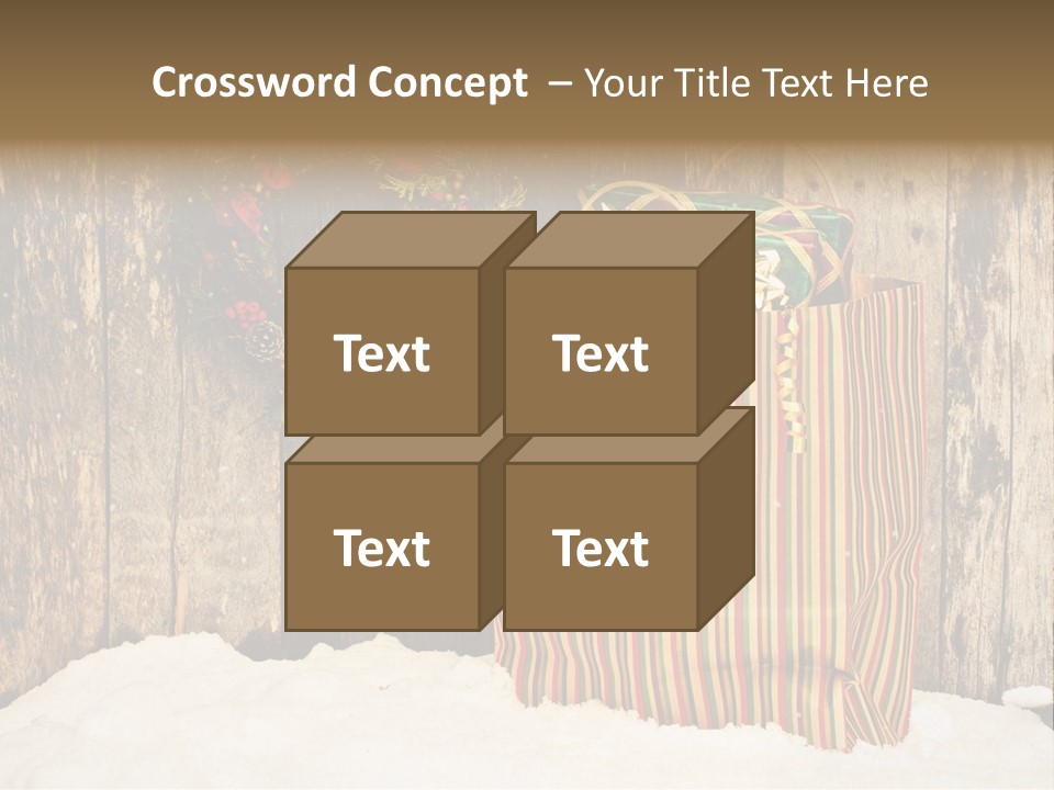 Wood Bag Texture PowerPoint Template