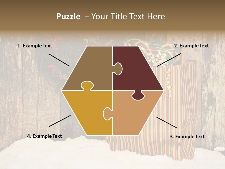 Wood Bag Texture PowerPoint Template