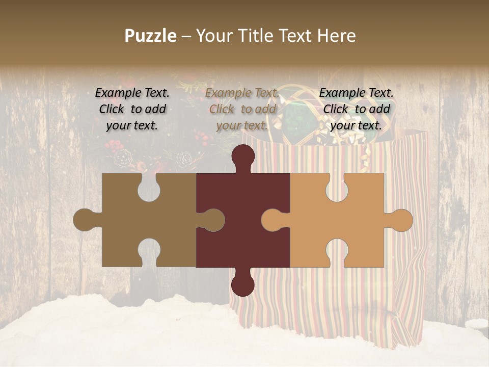 Wood Bag Texture PowerPoint Template