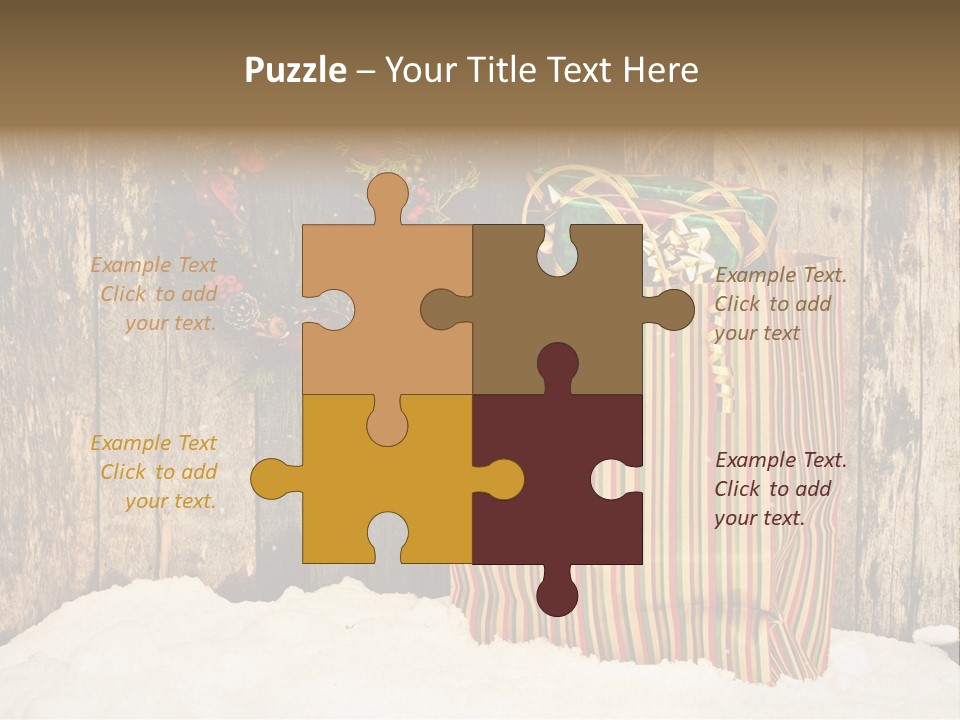 Wood Bag Texture PowerPoint Template