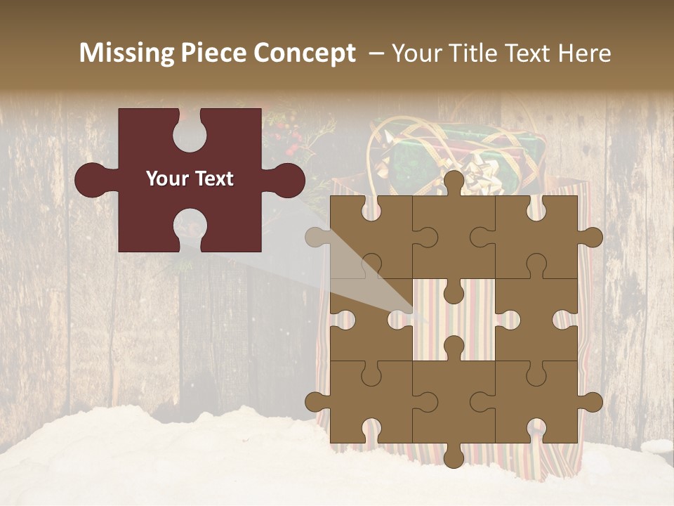 Wood Bag Texture PowerPoint Template