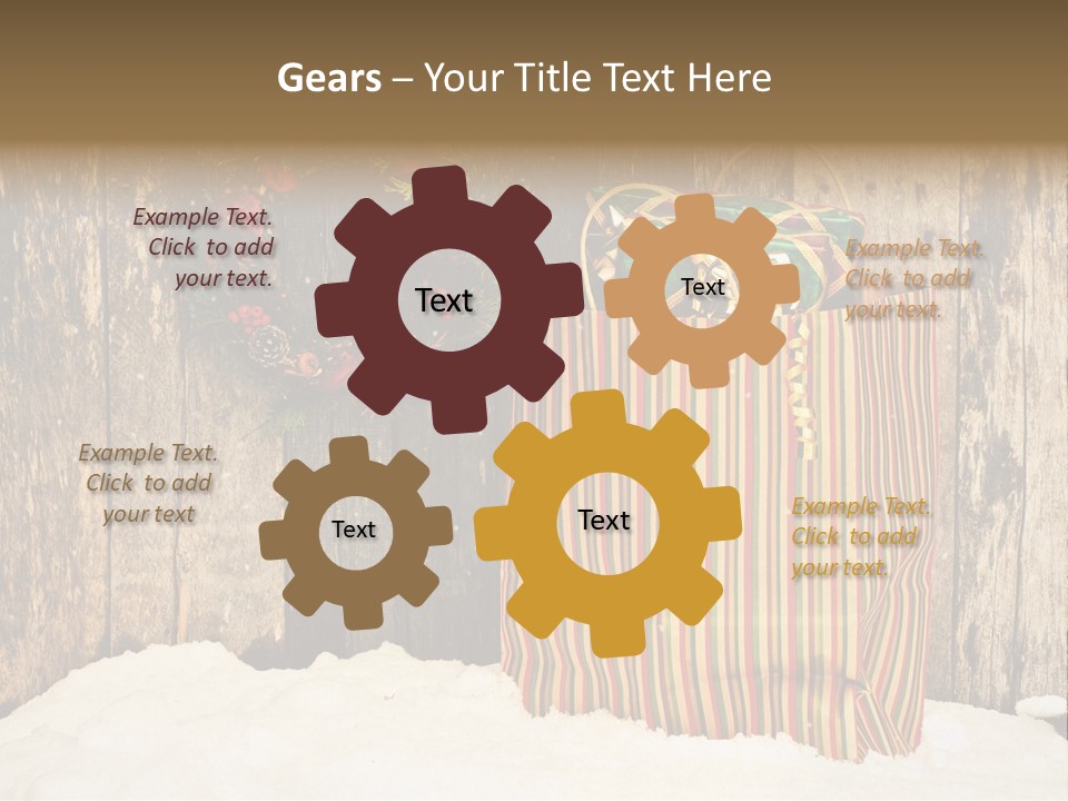 Wood Bag Texture PowerPoint Template