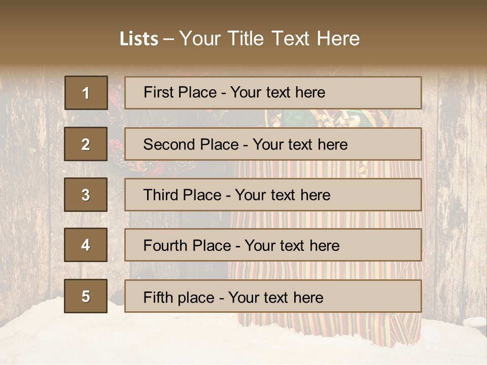 Wood Bag Texture PowerPoint Template