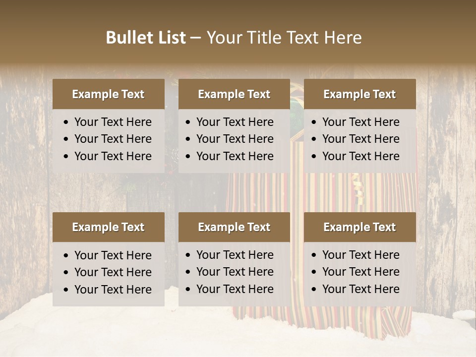 Wood Bag Texture PowerPoint Template