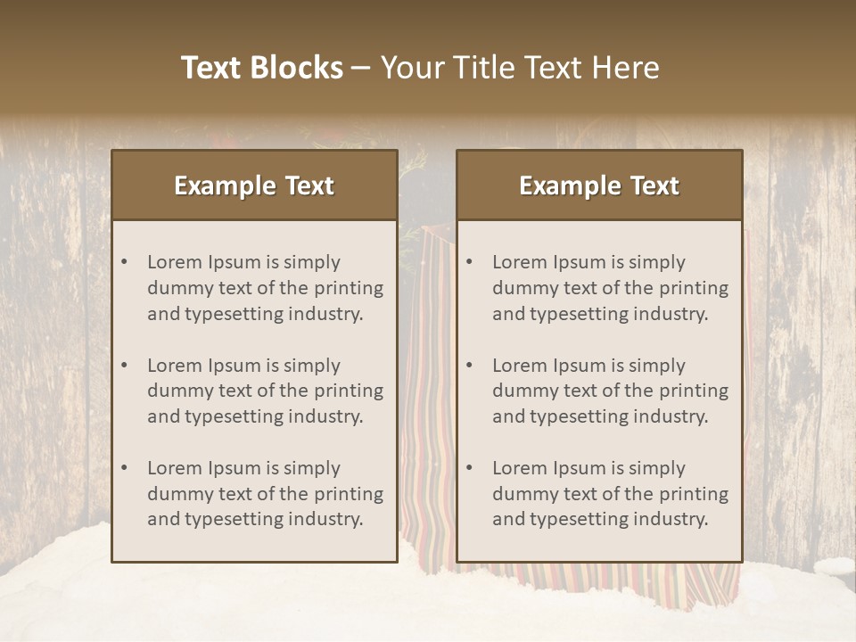 Wood Bag Texture PowerPoint Template