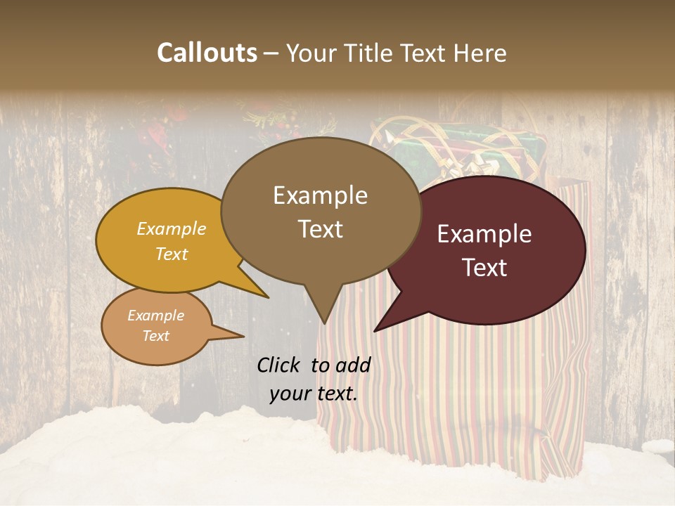 Wood Bag Texture PowerPoint Template