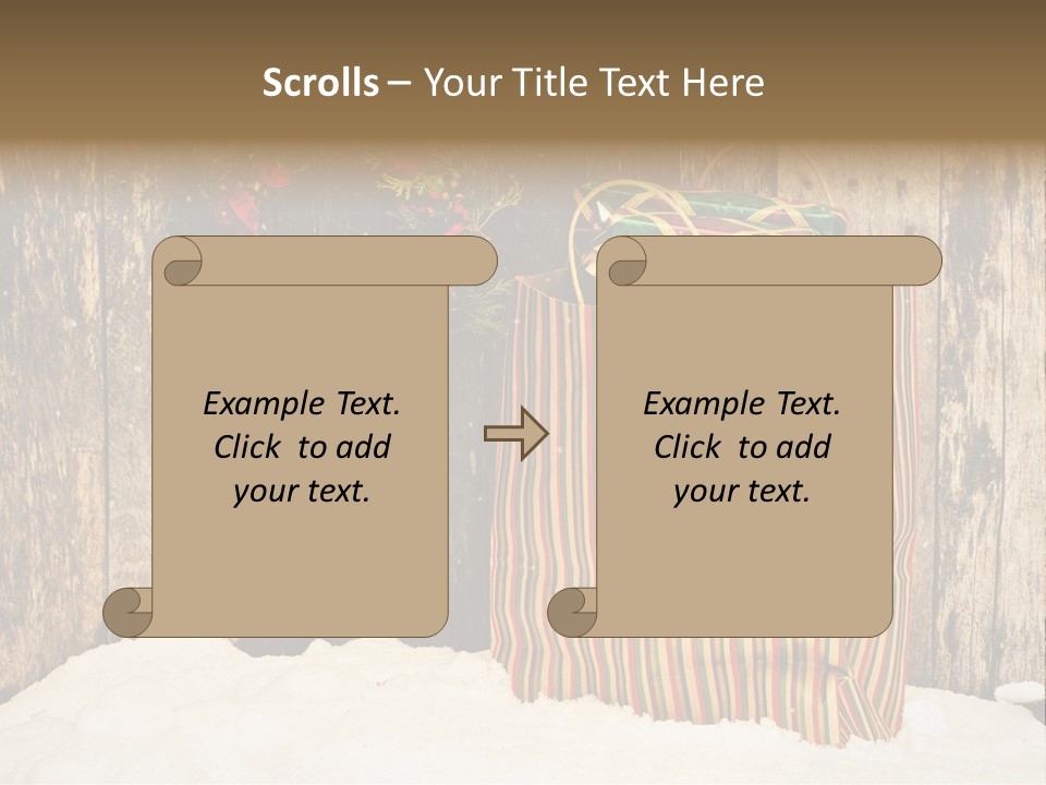 Wood Bag Texture PowerPoint Template