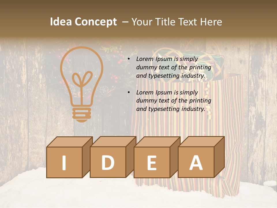 Wood Bag Texture PowerPoint Template