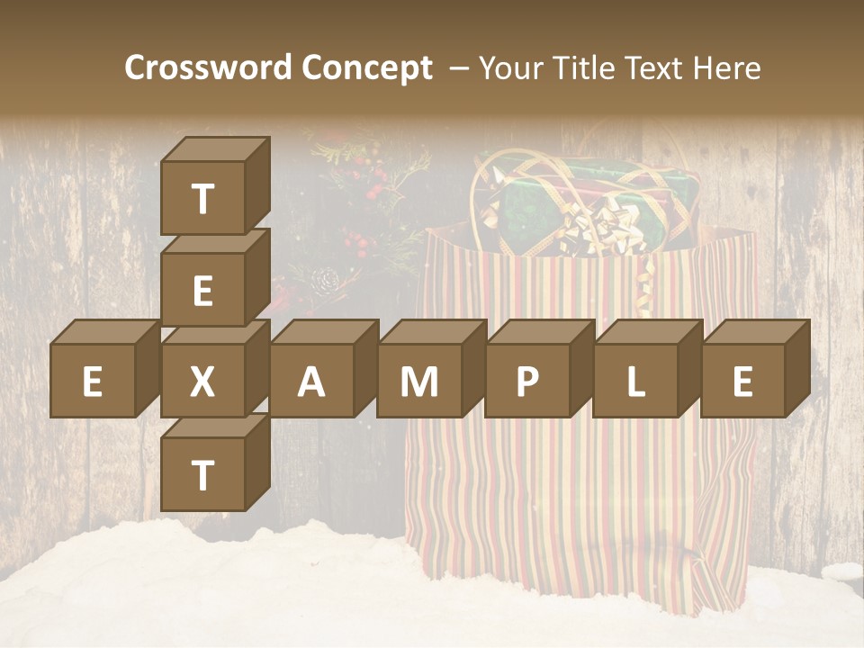 Wood Bag Texture PowerPoint Template