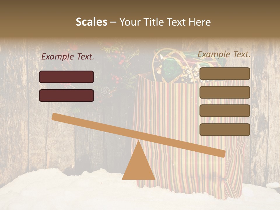 Wood Bag Texture PowerPoint Template